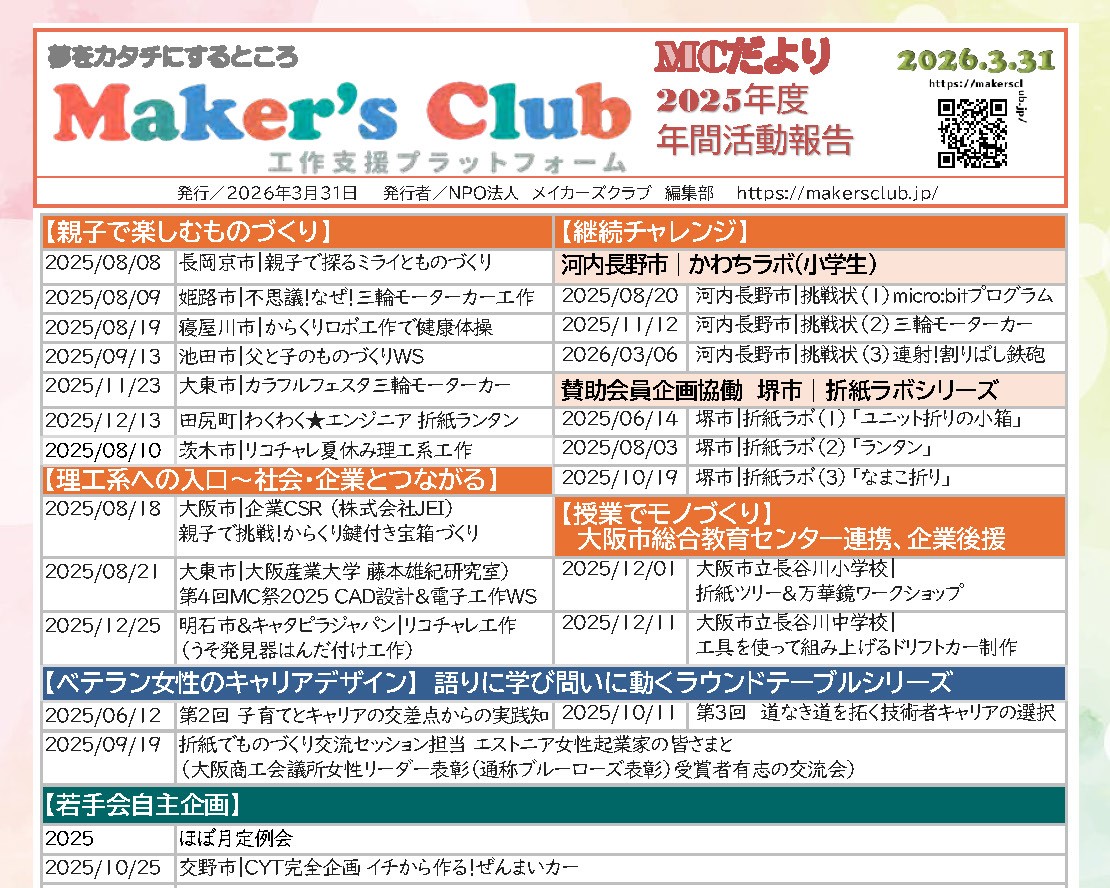 2025年度 年間活動報告を公開しました